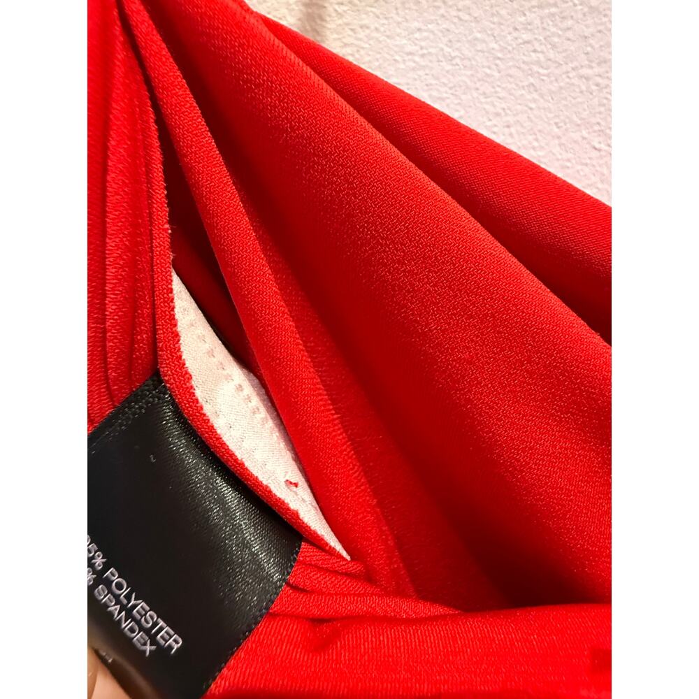 Norma Kamali Red Leggings  Foldover Stripe Track Pant Large - Picture 9 of 10